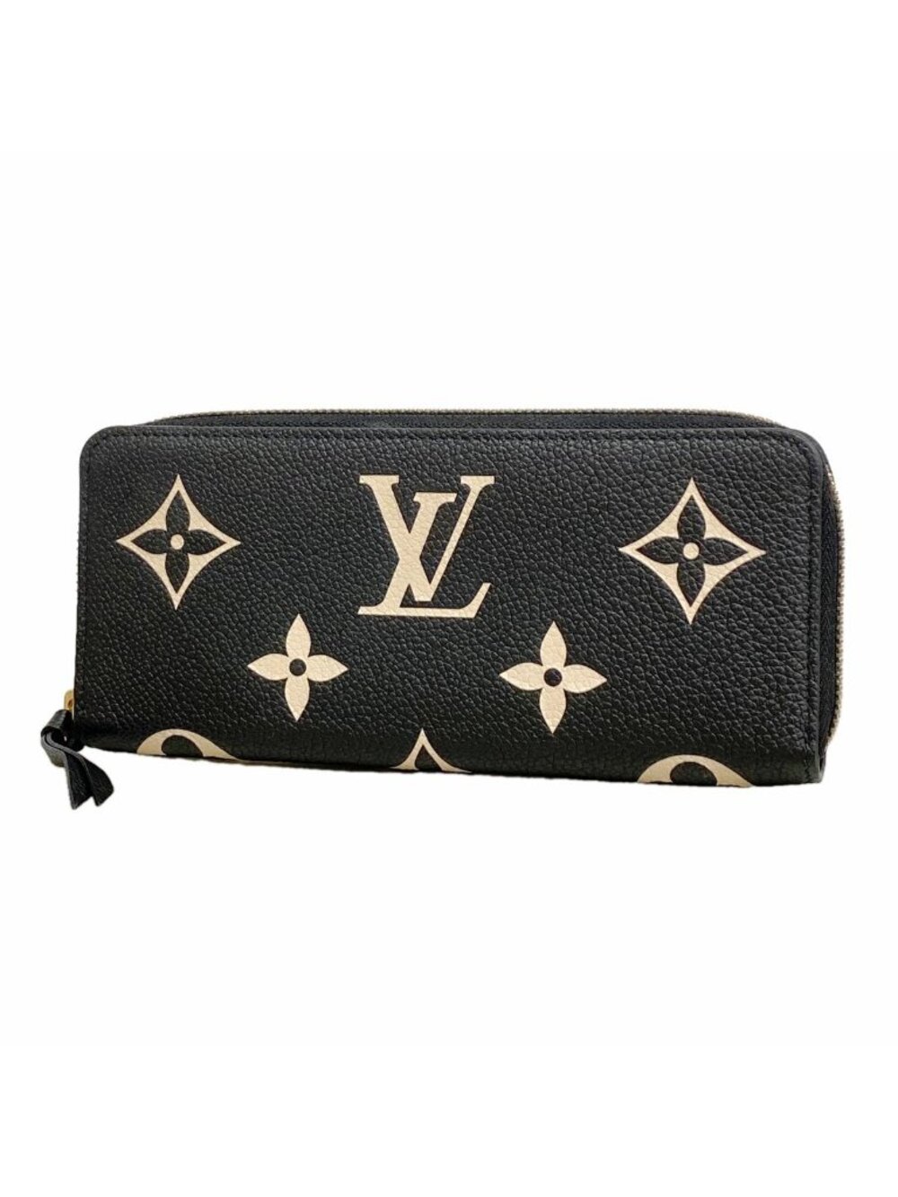 Louis Vuitton Wallet Monogram Empreinte Bicolor Portefeuille Clemence Black